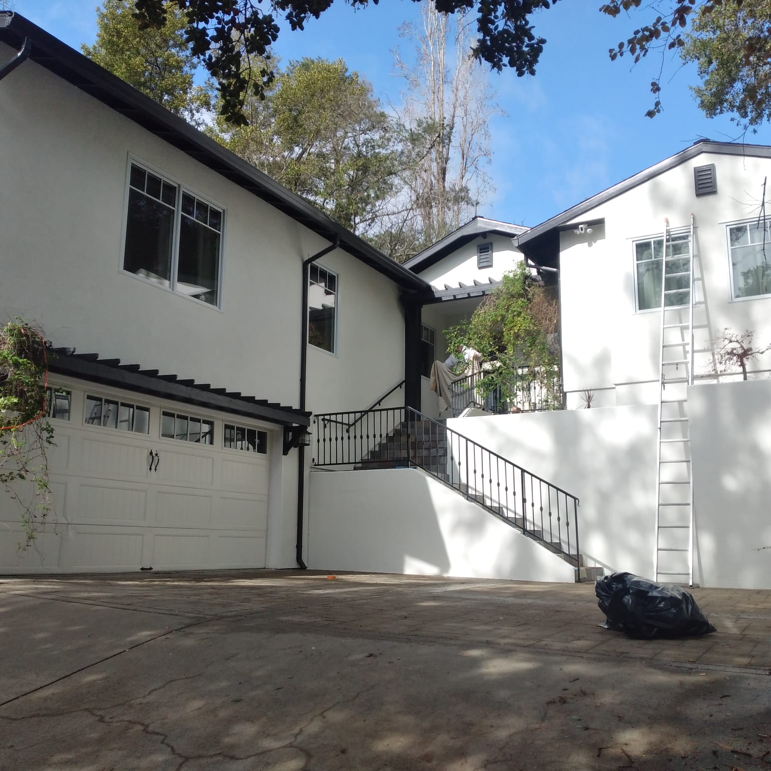 Exterior project — white modern home